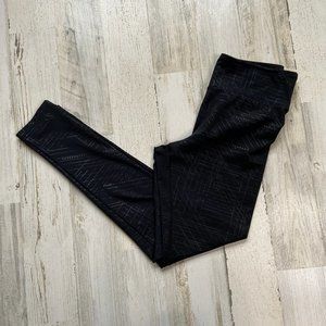 Peony & Me Women's Size XS Black Print Workout Leggings Ankle Length